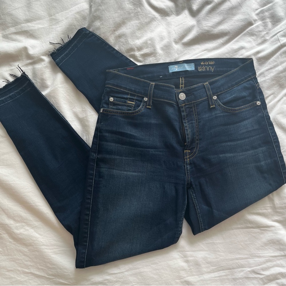 7 For All Mankind b(air) Released Hem Ankle Skinny Jeans